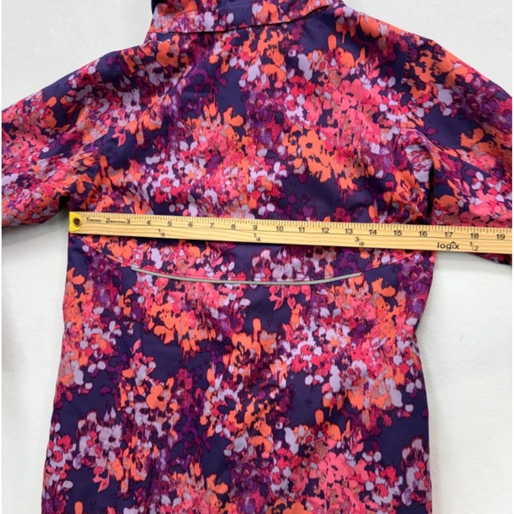Columbia Jacket Kids Medium Purple Floral Omni-Tech Waterproof Winter Ski Coat - Picture 10 of 11